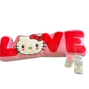 Sanrio Hello Kitty Plush Red & Pink Plush ‘Love’ Pillow - NWT